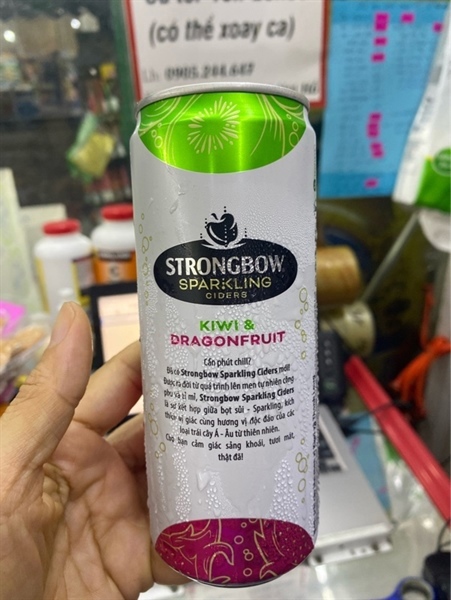 Bia Strongbow lon 320ml Kiwi&Thanh Long