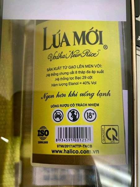Rượu lúa mới 500ml 45%