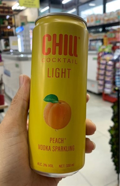 Nước trái cây lên men chill peach+ Vodka sparkling 330ml