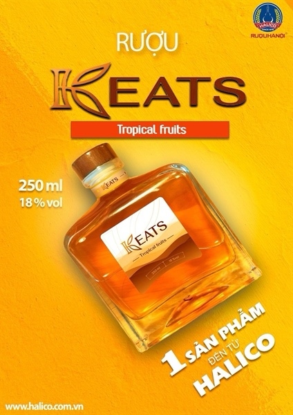 Rượu keats tropical fruits Halico 250ml 18% (kèm hợp)