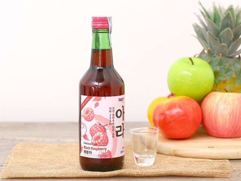 Rượu Soju Korice black raspberry 360ml