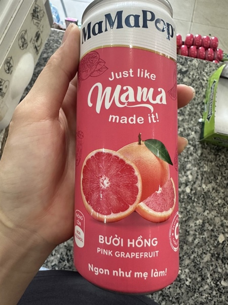 Nước trái cây mamapop vị bưởi hồng 330ml