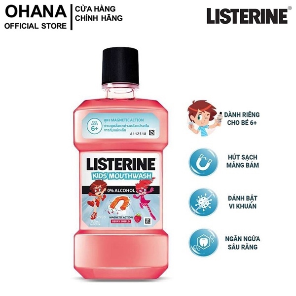 Nước súc miệng Listerine Kids 250ml