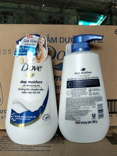 Sữa tắm Dove serum tái tạo độ ẩm chai 500g