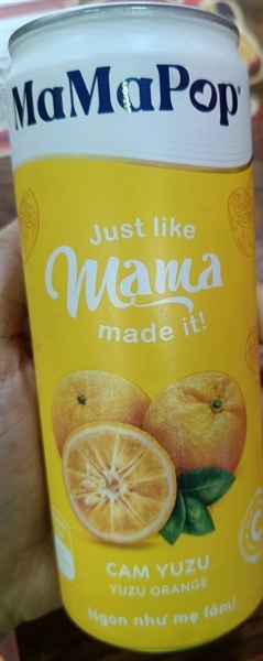Nước trái cây mamapop vị cam yuzu 330ml