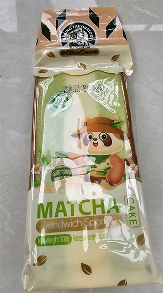 Bánh bông lan tam giác vị Matcha 100g