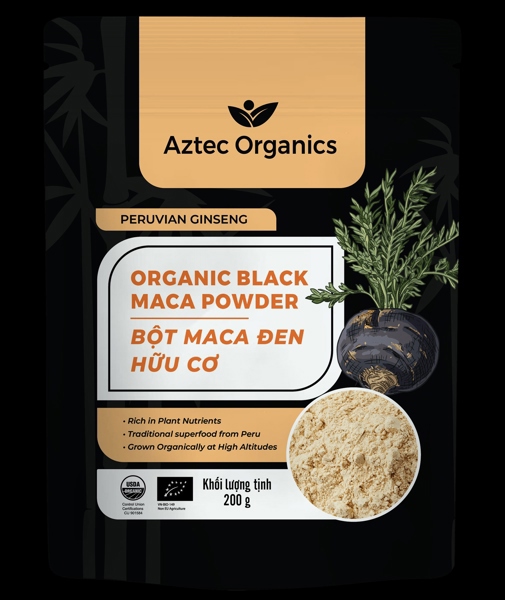 Bột maca đen hữu cơ Aztec Organics 200gr