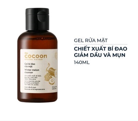Gel rửa mặt Cocoon bí đao Winter Melon Cleanser giúp giảm dầu & mụn