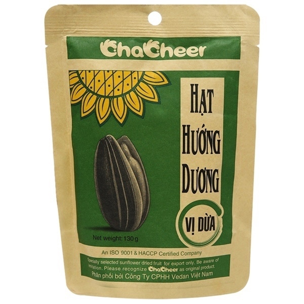ChaCheer - Hạt hướng dương 130g vị dừa