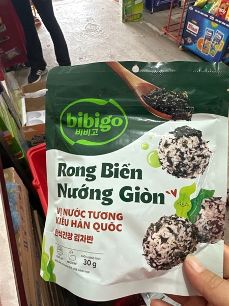 Bibigo - Rong biển nướng giòn 30g vị nước tương Hàn Quốc