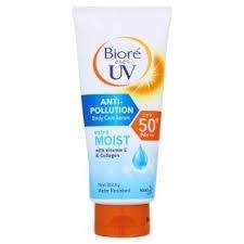 Biore anti polution body care serum extra Moist SPF50 PA