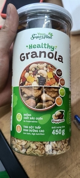 Healythy Granola Your Superfood Vị Nguyên bản 450g