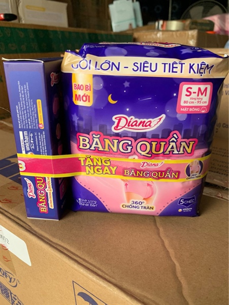 Băng vệ sinh quần Diana 5 miếng sz m-l