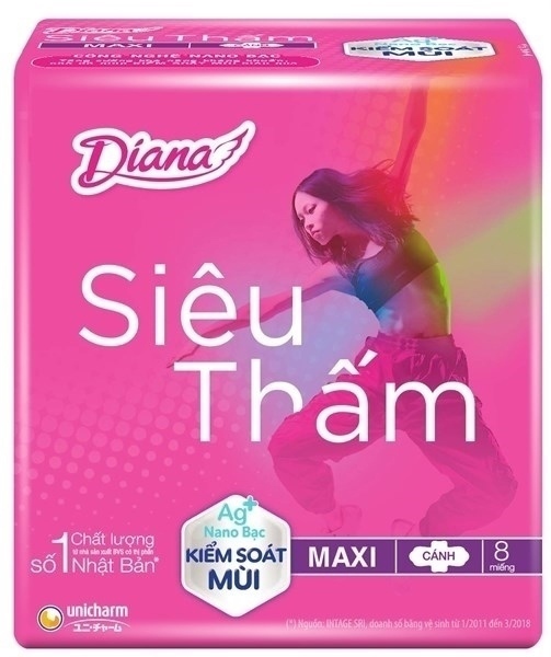 Băng vê sinh Diana siêu thấm cánh
