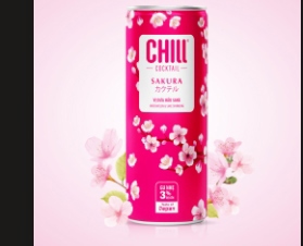 Chill Cocktail Sakura thùng 12 lon vị dưa hấu Sake 250ml Chill Cocktail Sakura thùng 12 lon vị dưa hấu Sake 250ml