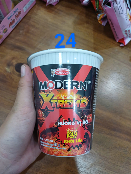 Mì ly Modern xtreme vị bò cay khói 66g