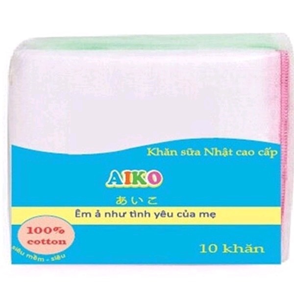 Khăn sữa Nhật cao cấp 4 lớp Aiko 28X35