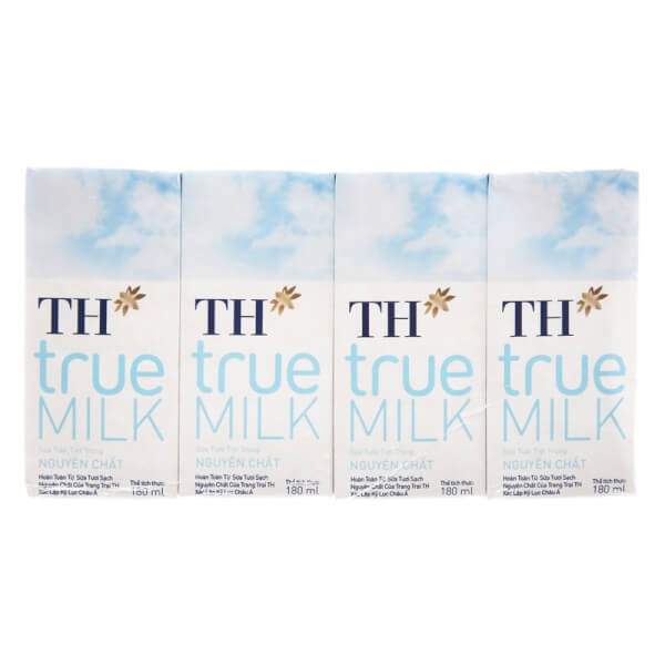 Sữa tiệt trùng TH True Milk nguyên chất 180ml