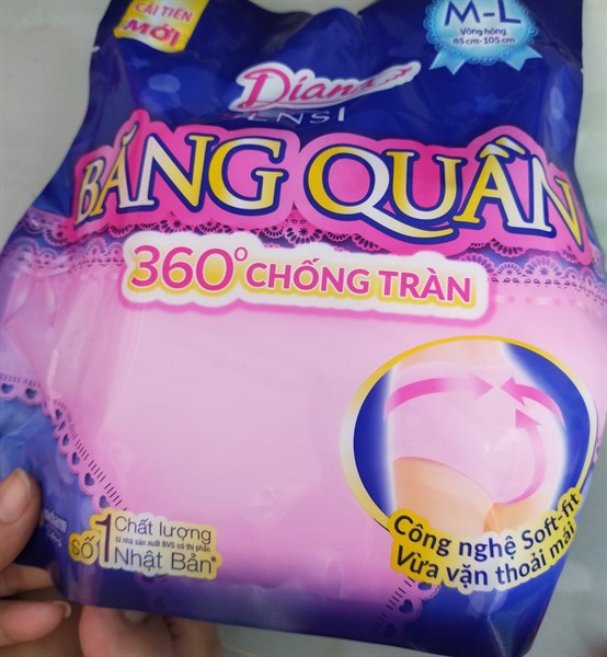 Băng vs đêm dạng quần Diana Sensi size m-l 360 chống tràn 2 chiếc