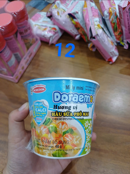Mì ly Acecook dành cho bé Doraemon vị hàu sữa phô mai
