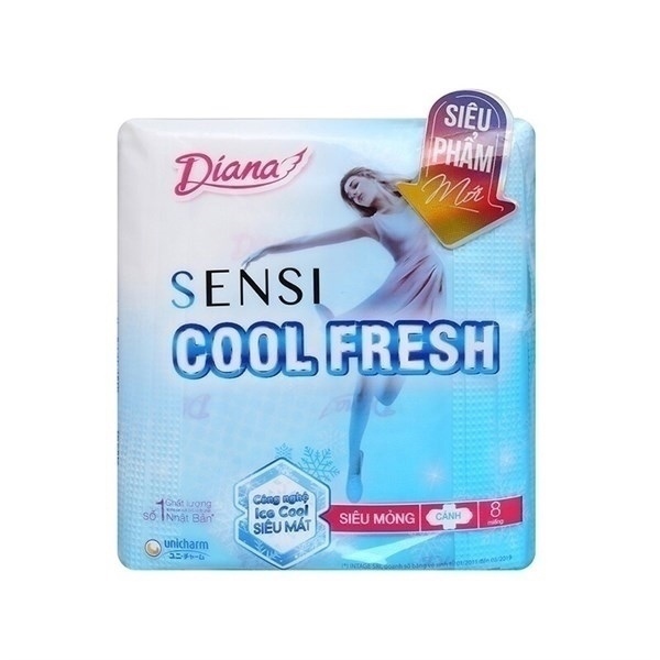 Băng vệ sinh Diana coolfesh siêu mỏng cánh 20 miếng
