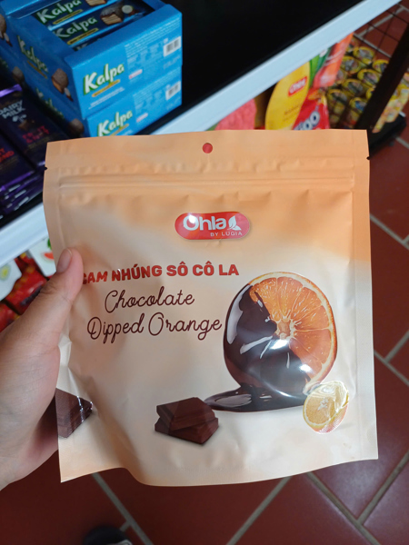 Cam nhúng socola 100g chocolate dip orange* 50 gói
