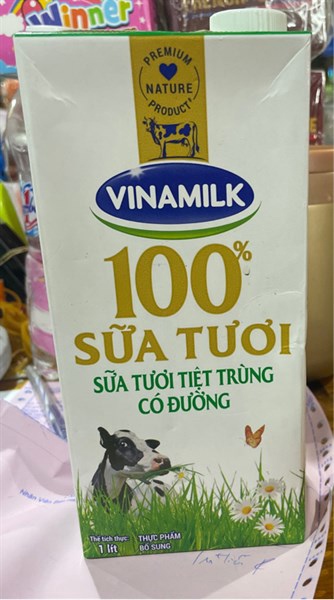 Sữa tươi Vinamilk 100% đường 1 lít