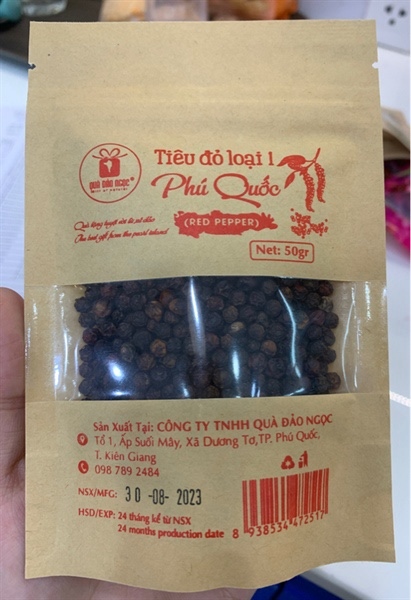 Tiêu đỏ loại 1 túi zip 50g