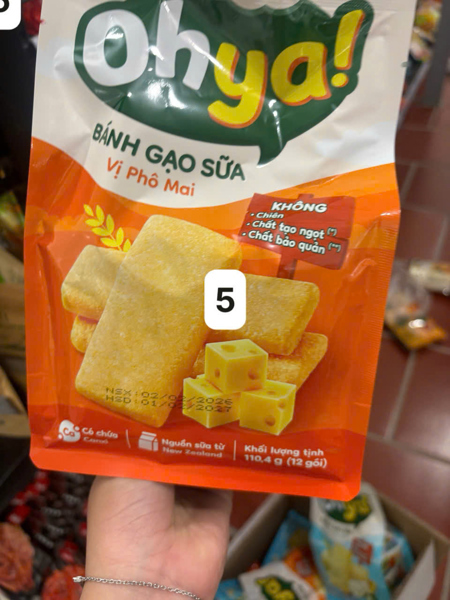 Bánh gạo sữa Ohya vị phô mai 110,4g