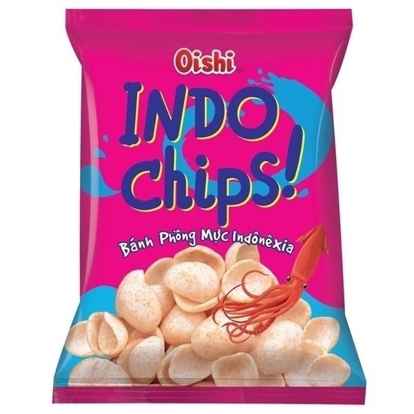 Bim bim Oishi snack indo chips! bánh phồng mực indonexia 75g