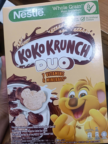 Ngũ cốc vị cacao koko krunch duo Nestlé hộp 330g