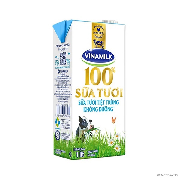 Sữa Vinamilk không đường 1l