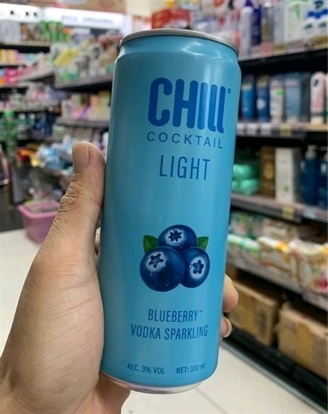 Nước trái cây lên men chill blueberry + Vodka sparkling 330ml