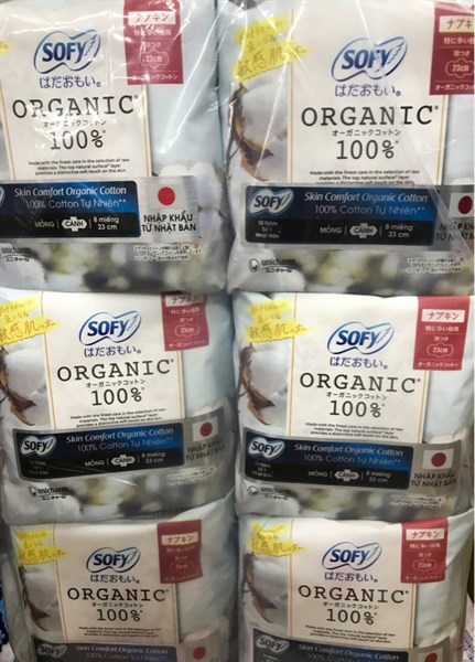 Băng vệ sinh Sofy skin Comfort oganic Cotton 23 CM cánh 8 miếng za