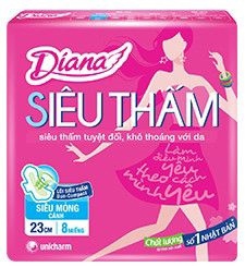 Diana băng vệ sinh ST siêu mỏng cánh 20 X24