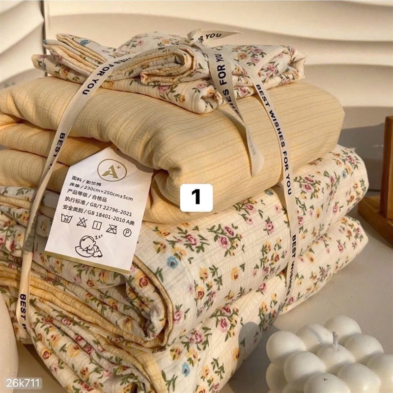 Set 4 món chăn ga gối