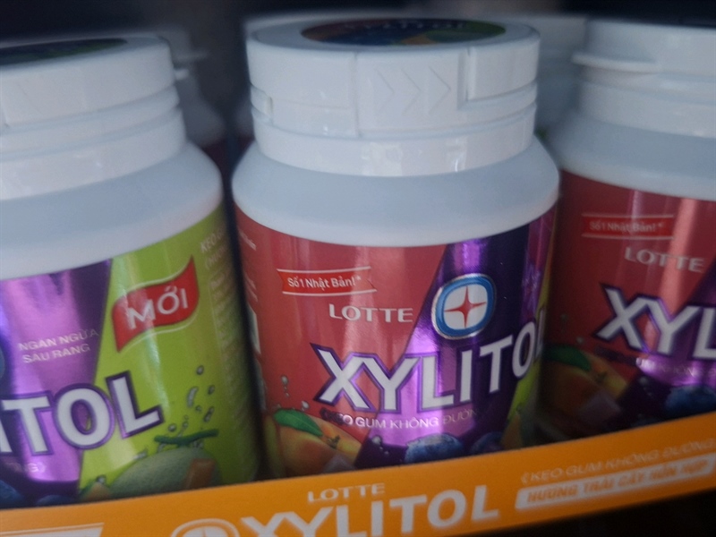 Kẹo gum không đường Xylitol trái cây hỗn hợp hủ 58g