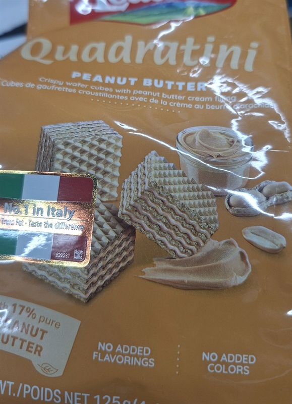Bánh Xốp Loacker quadratini peanut butter 125g