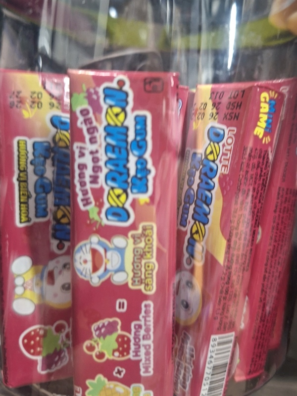 Kẹo gum doremon Hương dâu