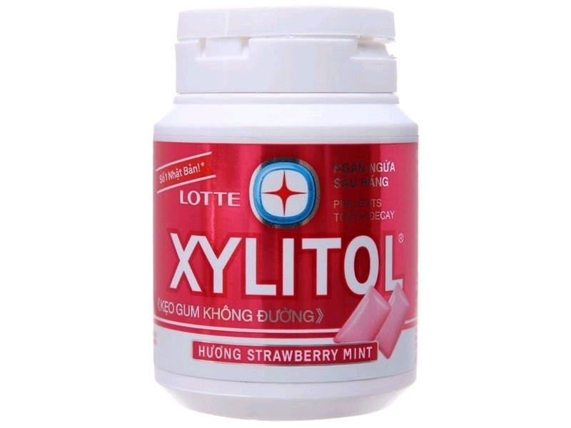 Kẹo cao su Xylitol dâu 58GR