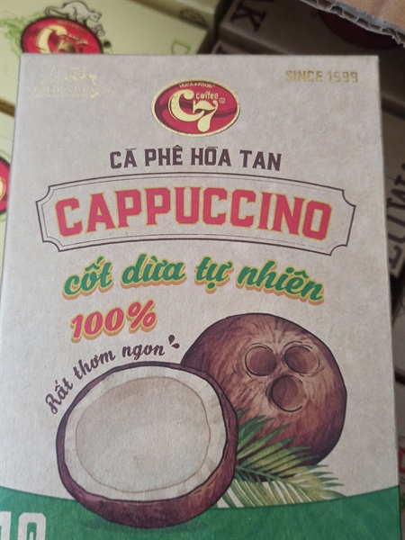 Cà phê cappuchino cốt dừa Tự Nhiên 170g*17 gói