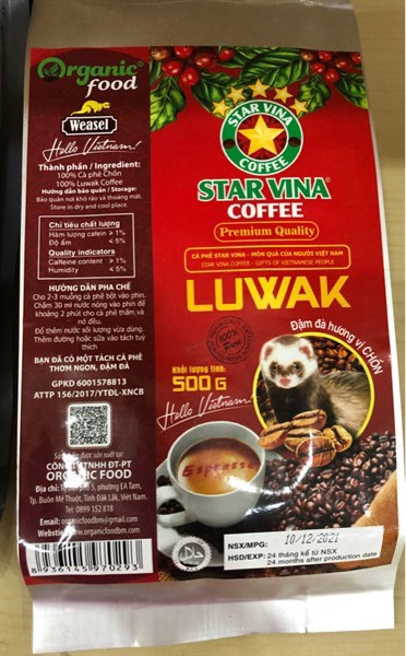 Cf star VINA luwak hạt 500g