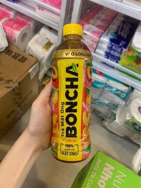 Boncha - Trà mật ong 450ml vị ô long đào