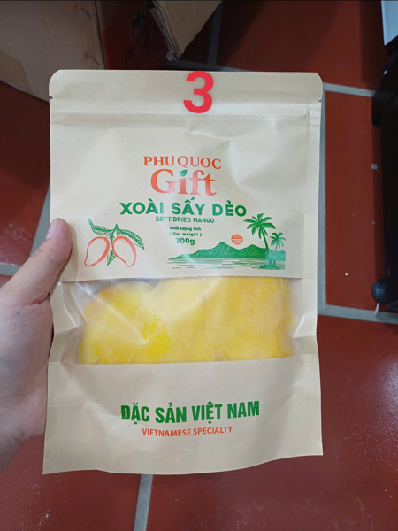 Xoài sấy dẻo túi zip giấy 300g