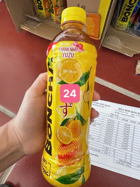 Boncha - Trà mật ong 450ml vị Chanh Nhật Yuzu