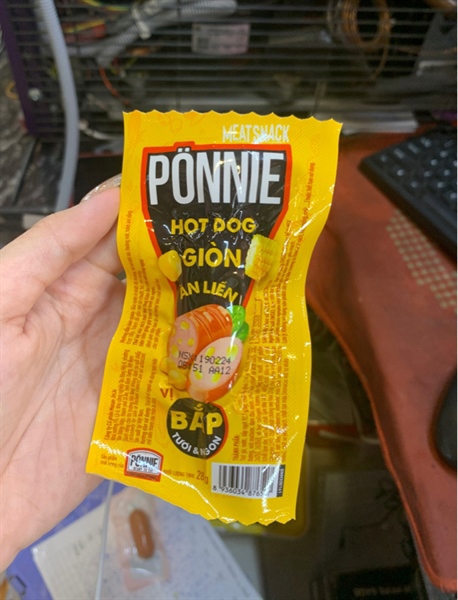 Xúc xích hotdog Ponnie vị bắp