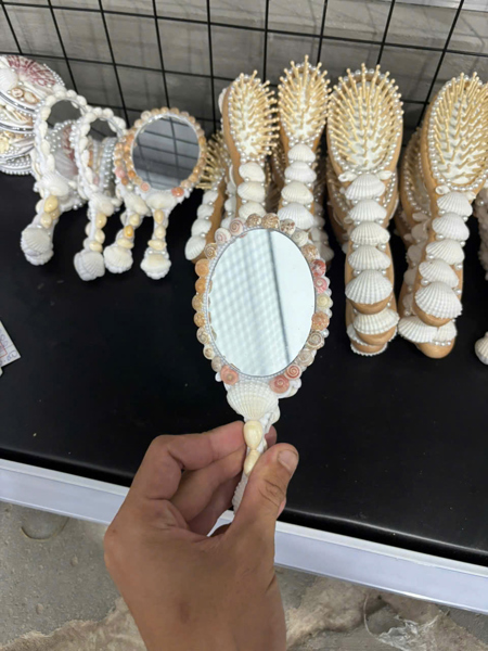 Gương vỏ sò tròn tẩy