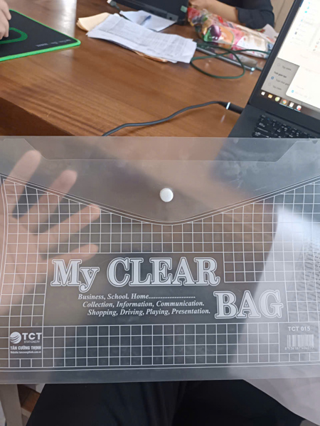 My Clear Bag - Bìa nút A4 có nút gài
