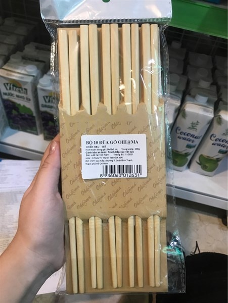 Hm bộ 10 đũa gỗ Ohi@Ma