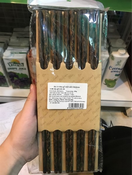 Hm bộ 10 đũa gỗ Thốt Nốt Ohi@Ma
